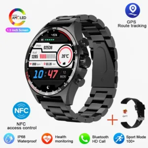 Montre Connectée de Sport SK27 IP68 – GPS, Appels Bluetooth, Écran AMOLED 1.52", Suivi Santé & Assistant Vocal Liv. gratuit – Image 12