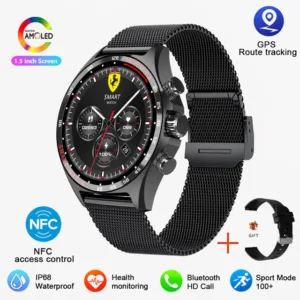 Montre Connectée de Sport SK27 IP68 – GPS, Appels Bluetooth, Écran AMOLED 1.52", Suivi Santé & Assistant Vocal Liv. gratuit – Image 9