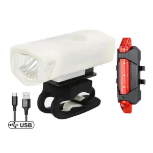 Ensemble Lumière Vélo USB Rechargeable – Éclairage Avant LED + Feu Arrière, 3 Modes, Étanche IPX4, Installation Facile Exp. rapide – Image 8