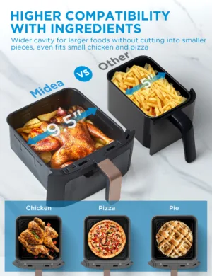 🔥 Friteuse à Air Chaud Midea 11L MAF002S – Double Empilement WiFi Alexa | Intelligence Connectée Env. gratuit – Image 2