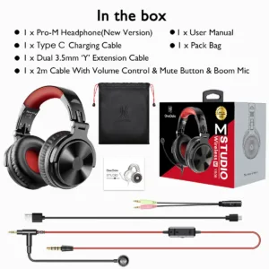 Casque Bluetooth OneOdio 110h Sans Fil + Filaire avec Micro Détachable – Audio HD, PC/PS4/Call Center/Skype >Port. gratuit – Image 6