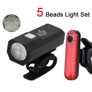 Ensemble Lumière Vélo USB Rechargeable – Éclairage Avant LED + Feu Arrière, 3 Modes, Étanche IPX4, Installation Facile Exp. rapide – Image 10