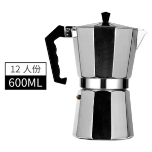 Cafetière Moka Italienne Rétro en Aluminium – 600ml, Pot Octogonal pour Espresso Authentique Env. Gratuit – Image 9