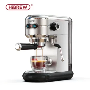 Découvrez la HiBREW H11 : cafetière espresso 20 bars inox, ultra mince, compatible ESE POD & poudre. Design compact et performance professionnelle à domicile