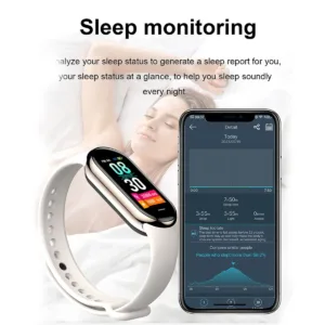 Montre Connectée M8 – Étanche, Cardiofréquencemètre, Pression Artérielle, Sport & Santé Env. gratuit dès 10€ – Image 4