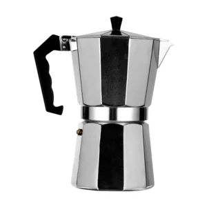 Cafetière moka italienne 600ml. Design rétro, en aluminium, facile à utiliser et parfaite pour 6 à 9 tasses