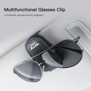 🕶️ Clip en cuir pour lunettes – Compatible Audi Quattro Sline (A3, A4, A6, Q5, Q7…) | Élégance & Sécurité – Image 2