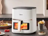Découvrez la friteuse à air Midea MF-KZE5089 : grande capacité 3-8L, écran tactile visuel, cuisson saine sans huile. Design moderne, multifonction et pratique pour toute la famille.