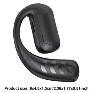 Écouteur Bluetooth Mains Libres avec Crochet d’Oreille – Son HiFi, Étanche, Batterie 25h – Pour iPhone, Samsung, Android Env. rapide – Image 6