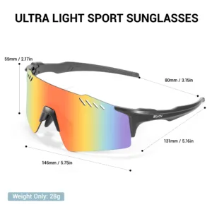 Lunettes de soleil photochromiques SCVCN – Cyclisme, VTT, rapide conduite, escalade – Sport outdoor homme/femme – Verres UV400 – Image 6