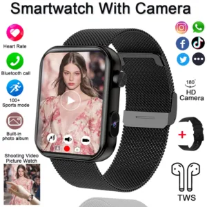 Montre Connectée Caméra Intégrée – Sport, Fitness, Cardio, Appels Bluetooth – Étanche pour Android & iOS Env. gratuit – Image 8