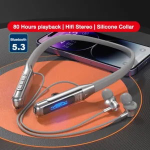 Écouteurs Bluetooth EARDECO BT125 – 80h Autonomie, Son Stéréo, Tour de Cou Étanche, Bluetooth 5.3, Micro Intégré Exp. gratuit – Image 8