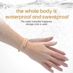 Bracelet anti-moustiques portable en silicone, répulsif naturel à base d’huiles essentielles, pour enfants et adultes, extérieur, 6 recharges incluses Liv. rapide – Image 8