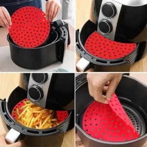 Doublures Réutilisables en Silicone pour Friteuse à Air – Accessoires Antiadhésifs pour Cosori, Gowise et Plus Env. rapide – Image 5