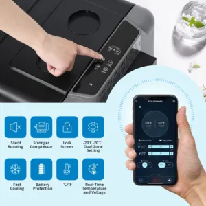 Réfrigérateur Voiture 35L Double Zone – Contrôle APP, -20°C, Congélateur Portable 12V/220V, Camping, Voyage, RV Exp. gratuit – Image 4