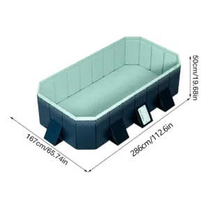 Grande Piscine Familiale Rectangulaire Pliable – 2,6m / 3m, Non Gonflable, Montage Rapide – Pour Enfants et Adultes, Été Extérieur – Image 8