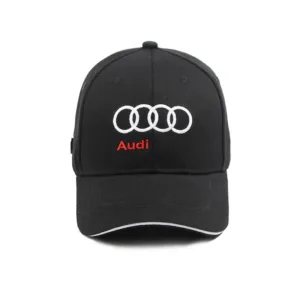 Casquette de baseball Audi en coton, logo brodé, réglable. Un accessoire élégant pour les fans d'Audi A3, A4, A6, Q5, RS4… Livraison rapide offerte dès 10€.