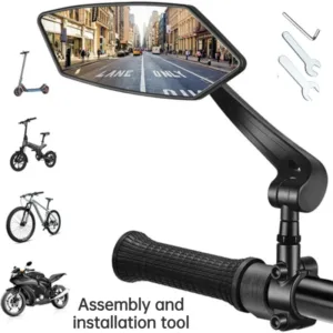 Rétroviseur de Vélo Réglable 360° avec Réflecteur – Miroir de Guidon Haute Définition pour Vélo, Trottinette Électrique et Cyclisme Urbain Env. gratuit dès 10€ – Image 7