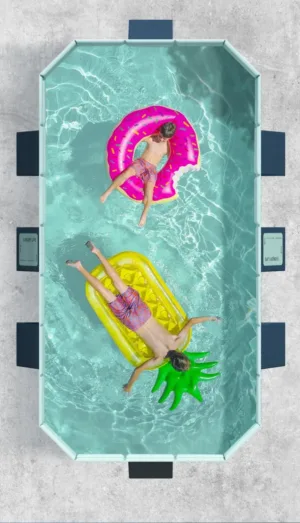 Grande Piscine Familiale Rectangulaire Pliable – 2,6m / 3m, Non Gonflable, Montage Rapide – Pour Enfants et Adultes, Été Extérieur – Image 7