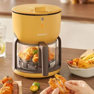 Friteuse à Air DAEWOO K5S/K5 PRO – 2L Compacte, Sans Huile, Cuisson 360°, Écran LED Tactile ou Mécanique, Multi-Usage pour 1 à 3 Personnes Liv. rapide – Image 6
