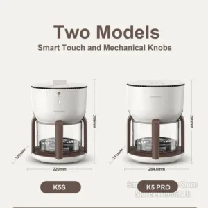 Friteuse à Air DAEWOO K5S/K5 PRO – 2L Compacte, Sans Huile, Cuisson 360°, Écran LED Tactile ou Mécanique, Multi-Usage pour 1 à 3 Personnes Liv. rapide – Image 4