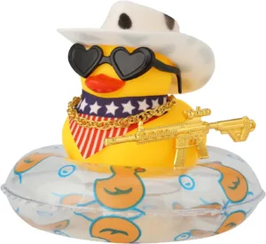 Canard en Caoutchouc Cowboy pour Tableau de Bord | Accessoire Voiture Amusant – AllbyZone Env. gratuit dès 10€ – Image 7