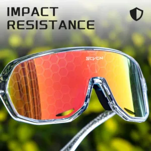 Lunettes de cyclisme SCVCN homme – Photochromiques UV400 – Vélo route & VTT – Verres anti-UV et protection intégrale Env. rapide – Image 4