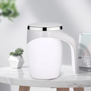 Tasse à Café Magnétique Électrique en Acier Inoxydable – Auto-Mélangeante, Rechargeable, Portative, 400 ml, Contrôle Bouton & Arrêt Automatique Env. rapide – Image 8