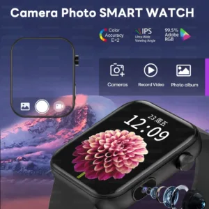 Montre Connectée Caméra Intégrée – Sport, Fitness, Cardio, Appels Bluetooth – Étanche pour Android & iOS Env. gratuit – Image 3