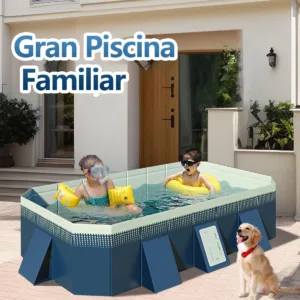 Grande Piscine Familiale Rectangulaire Pliable – 2,6m / 3m, Non Gonflable, Montage Rapide – Pour Enfants et Adultes, Été Extérieur – Image 6