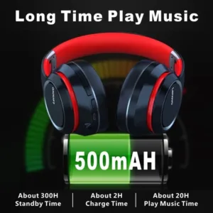 Lenovo HD200 Casque Bluetooth Pliable – Écouteurs Sans Fil Over-Ear HiFi, Réduction de Bruit Active, Gaming, PC & Mobile Env. gratuit – Image 5