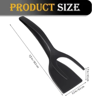 Spatule Pince 2 en 1 Antidérapante en Nylon – Ustensile de Cuisine Multifonction pour Œufs, Crêpes, Viande et Poisson Env. rapide – Image 2