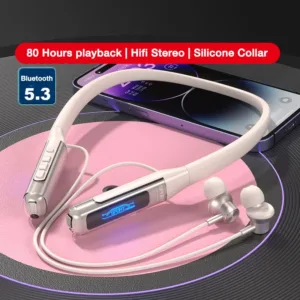 Écouteurs Bluetooth EARDECO BT125 – 80h Autonomie, Son Stéréo, Tour de Cou Étanche, Bluetooth 5.3, Micro Intégré Exp. gratuit – Image 7