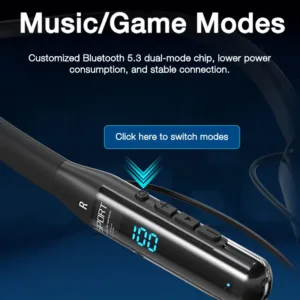 Écouteurs Bluetooth EARDECO BT125 – 80h Autonomie, Son Stéréo, Tour de Cou Étanche, Bluetooth 5.3, Micro Intégré Exp. gratuit – Image 4