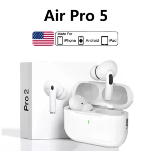 Découvrez les écouteurs Bluetooth Air Pro TWS 5.3 : son HiFi, réduction active du bruit, micro intégré, autonomie longue, parfaits pour iPhone, Xiaomi et Android. Confort et performances au quotidien.