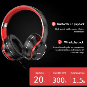 Lenovo HD200 Casque Bluetooth Pliable – Écouteurs Sans Fil Over-Ear HiFi, Réduction de Bruit Active, Gaming, PC & Mobile Env. gratuit – Image 2