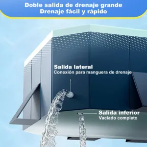 Grande Piscine Familiale Rectangulaire Pliable – 2,6m / 3m, Non Gonflable, Montage Rapide – Pour Enfants et Adultes, Été Extérieur – Image 4