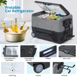 Réfrigérateur Voiture 35L Double Zone – Contrôle APP, -20°C, Congélateur Portable 12V/220V, Camping, Voyage, RV Exp. gratuit – Image 5