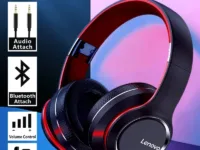 🔍  Profitez du son HiFi avec le casque sans fil Lenovo HD200 Bluetooth 5.0 : pliable, confortable, réduction active du bruit, parfait pour le gaming, la musique et le travail.