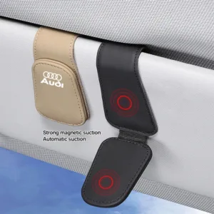 🕶️ Clip en cuir pour lunettes – Compatible Audi Quattro Sline (A3, A4, A6, Q5, Q7…) | Élégance & Sécurité – Image 4