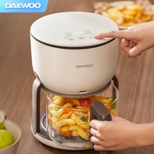 Découvrez la friteuse à air sans huile DAEWOO K5S/K5 PRO : compacte 2L, cuisson automatique à 360°, écran tactile ou mécanique. Idéale pour des repas sains, rapides et croustillants au quotidien.