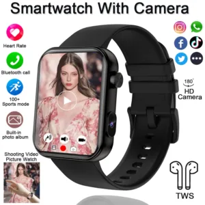 Montre Connectée Caméra Intégrée – Sport, Fitness, Cardio, Appels Bluetooth – Étanche pour Android & iOS Env. gratuit – Image 6
