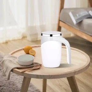 Tasse à Café Magnétique Électrique en Acier Inoxydable – Auto-Mélangeante, Rechargeable, Portative, 400 ml, Contrôle Bouton & Arrêt Automatique Env. rapide – Image 3