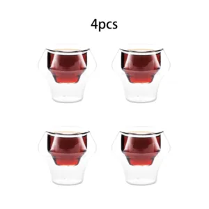 Tasses Expresso en Verre Double Paroi MHW-3BOMBER – Anti-brûlure, Design Suspendu, Réutilisable, 80/250ml Env. rapide – Image 7