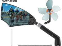 WEST BIKING – rétroviseur de vélo Anti-éblouissement, télescopique, Flexible, grand Angle 360, pour vtt, vélo électrique, Scooter électrique HD