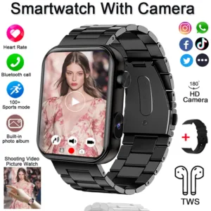 Montre Connectée Caméra Intégrée – Sport, Fitness, Cardio, Appels Bluetooth – Étanche pour Android & iOS Env. gratuit – Image 4