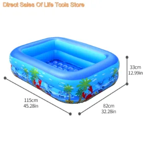 Piscine Gonflable Enfant 120/150 cm – PVC Résistant, Intérieur/Extérieur – Fête, Jardin, Bain de Balle – Bleu Env. gratuit – Image 5