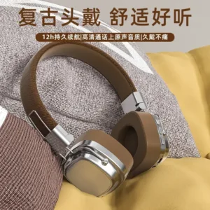Ariettie CR-8 – Casque Sans Fil Bluetooth 5.3 Rétro avec Micro, HiFi Stéréo, Réduction du Bruit, Confort Pliable, Mode Jeu Env. gratuit – Image 5