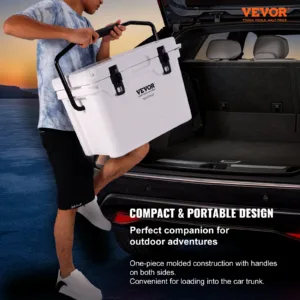VEVOR Glacière Portable Rigide 23,7 L - Isotherme, Hermétique & Ultra‑résistante Env. gratuit – Image 2