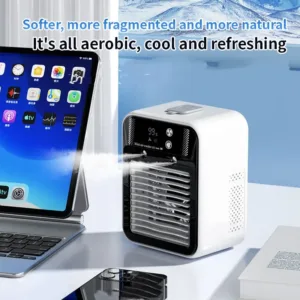Ventilateur Brumisateur USB Rechargeable CREAROMA – Modèles L7 & L8, Puissant et Silencieux pour Été – Image 2